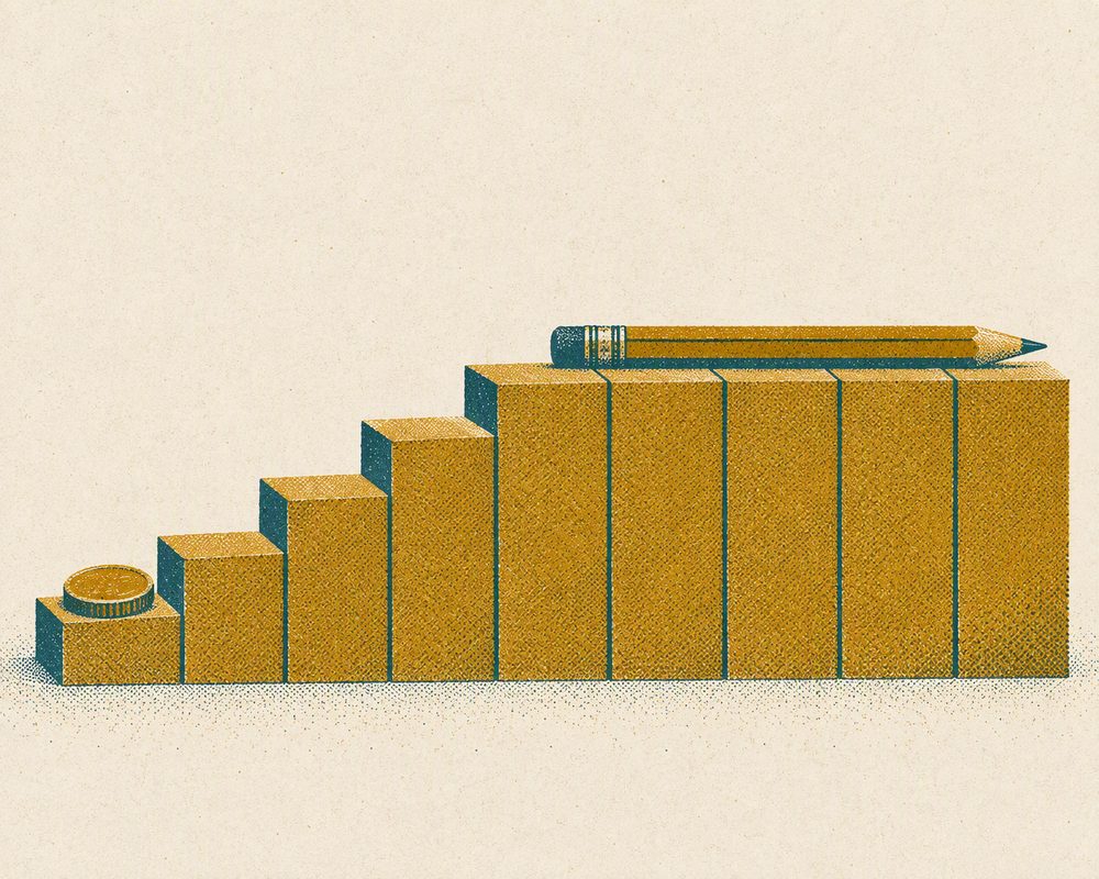 A flowchart showing income flowing into categories and then into savings