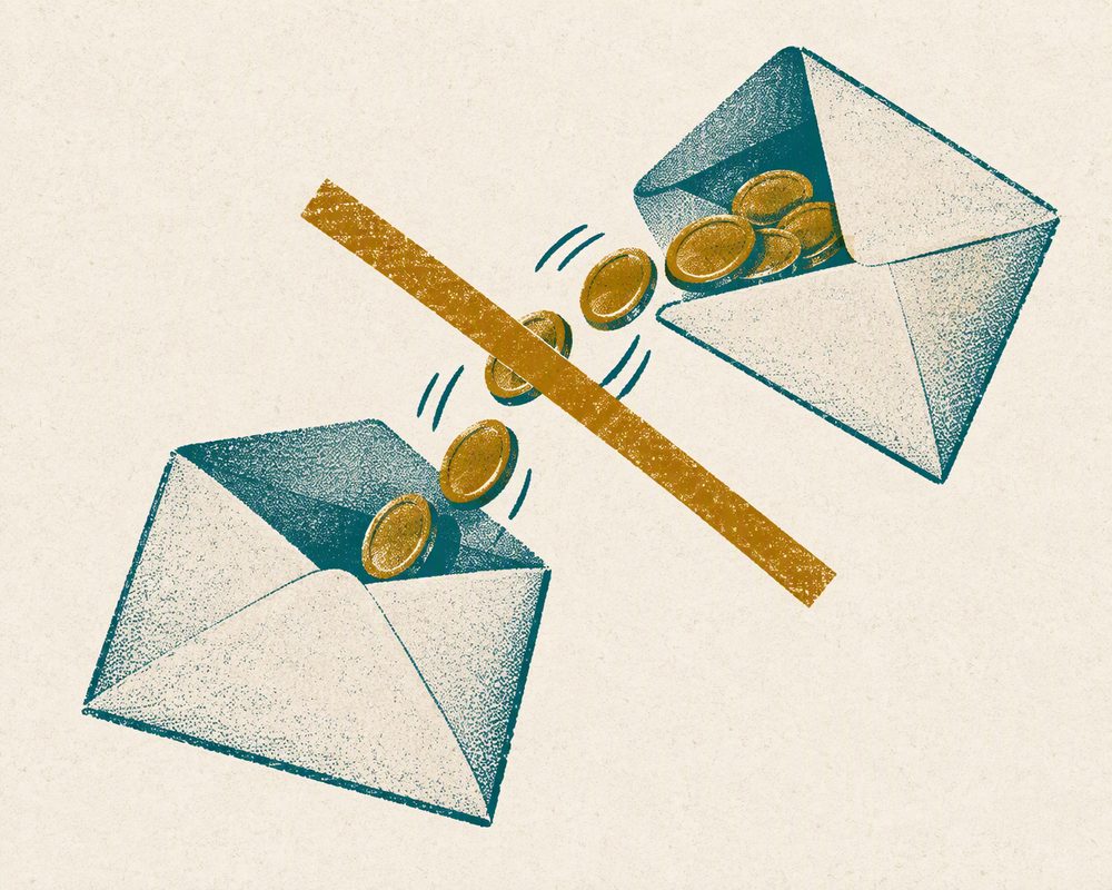 A card declined at the boundary of an envelope while a second card still works